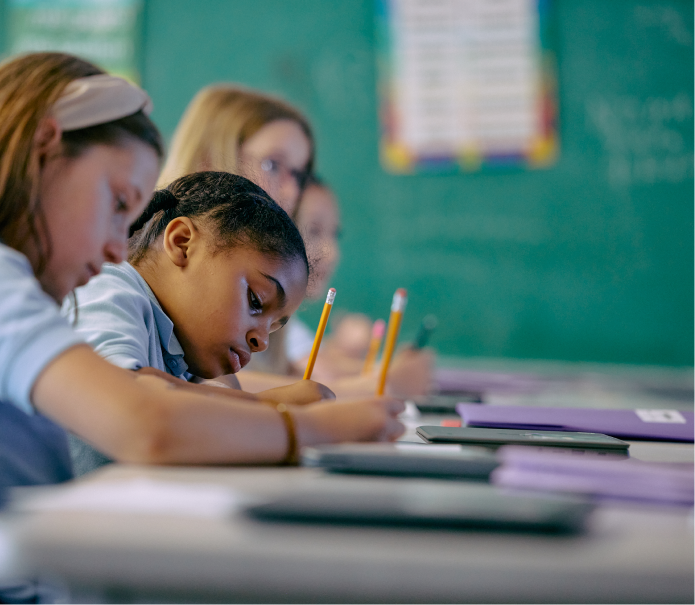 St. Bridget students in class
